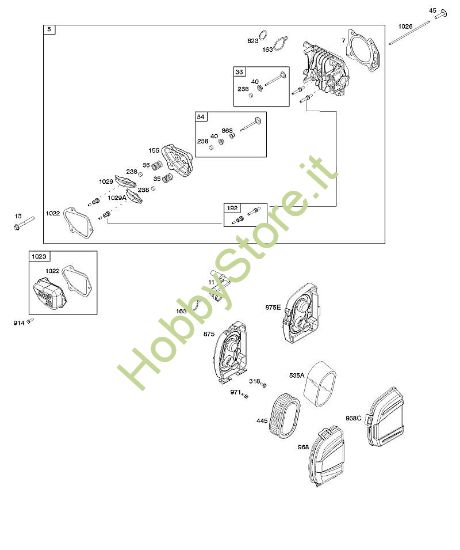 A - Depuratore aria, testata B&S - 10 €¦ 103M02-0061-H1 brand Stihl